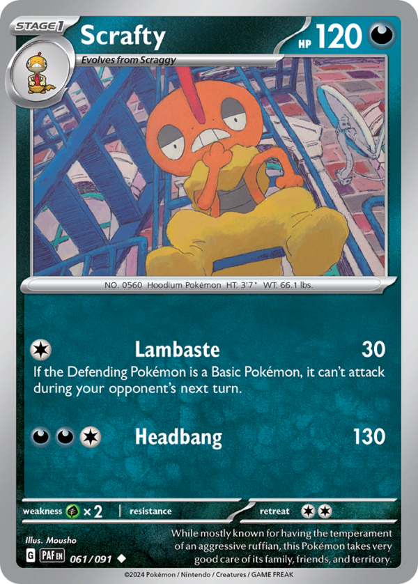 Scrafty - Paldean Fates #61