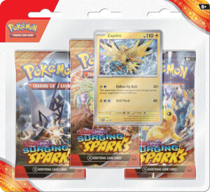 Pokemon TCG: Surging Sparks 3-Booster Blister (Zapdos)