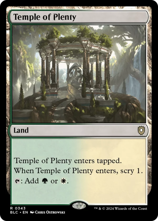 Temple of Plenty - Bloomburrow Commander #343