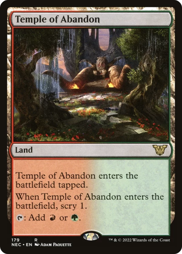 Temple of Abandon - Neon Dynasty Commander #179