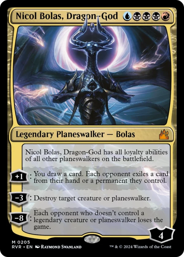 Nicol Bolas, Dragon-God - Ravnica Remastered #205 (Foil)