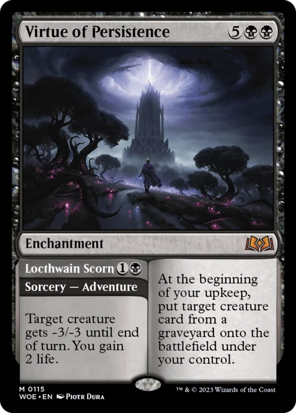 Virtue of Persistence // Locthwain Scorn - Wilds of Eldraine #115 (Foil)